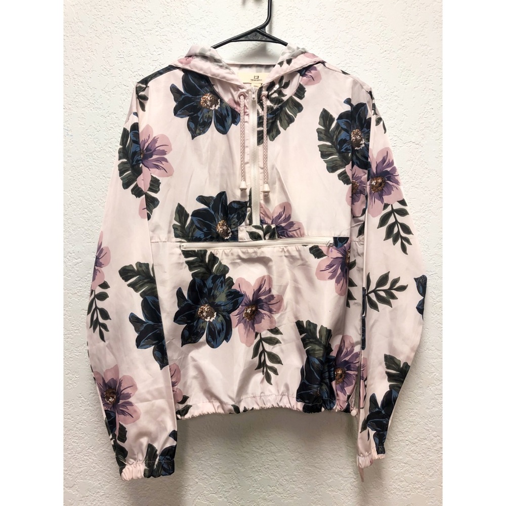 Floral Windbreaker Rain Jacket